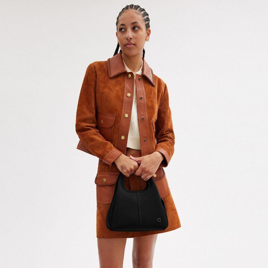 Black Women COACH® Lana Shoulder 23 Tote Bags | 50214LEDC
