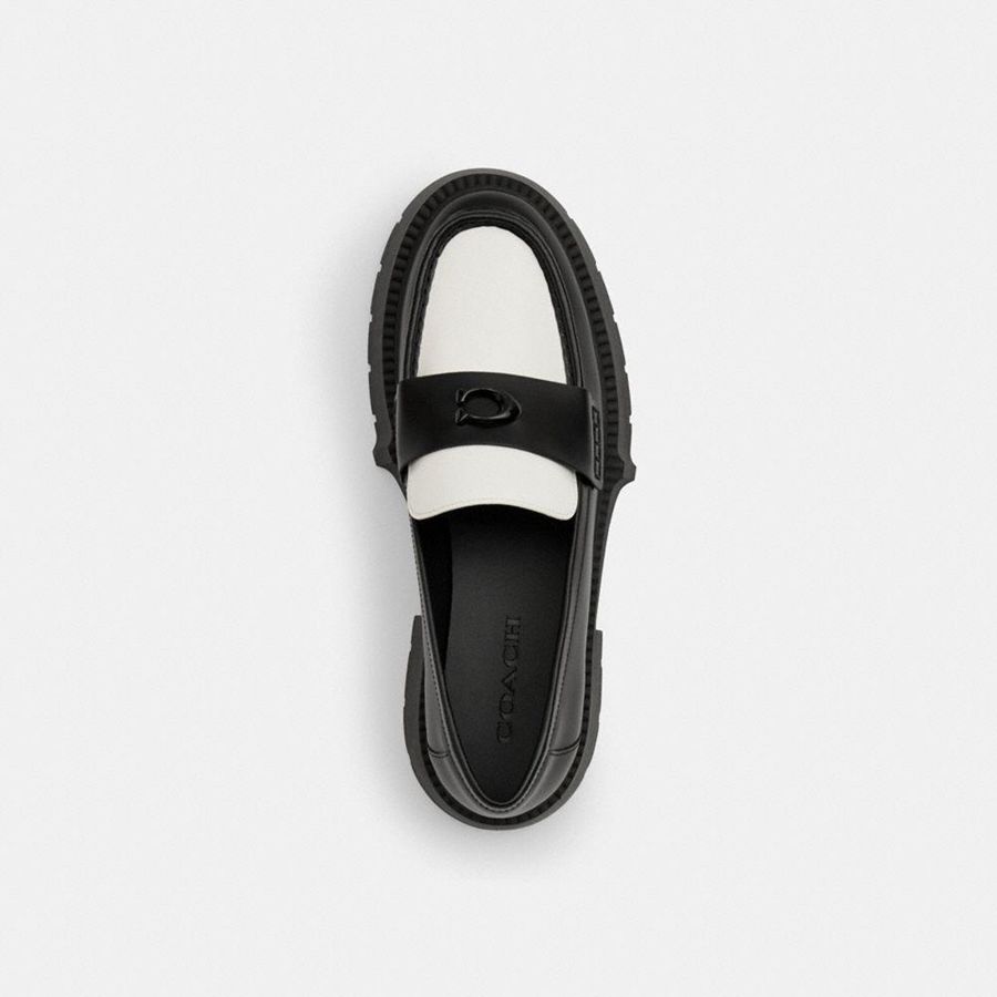 Black Women COACH® Leah Platform Loafers | 53964ONTJ