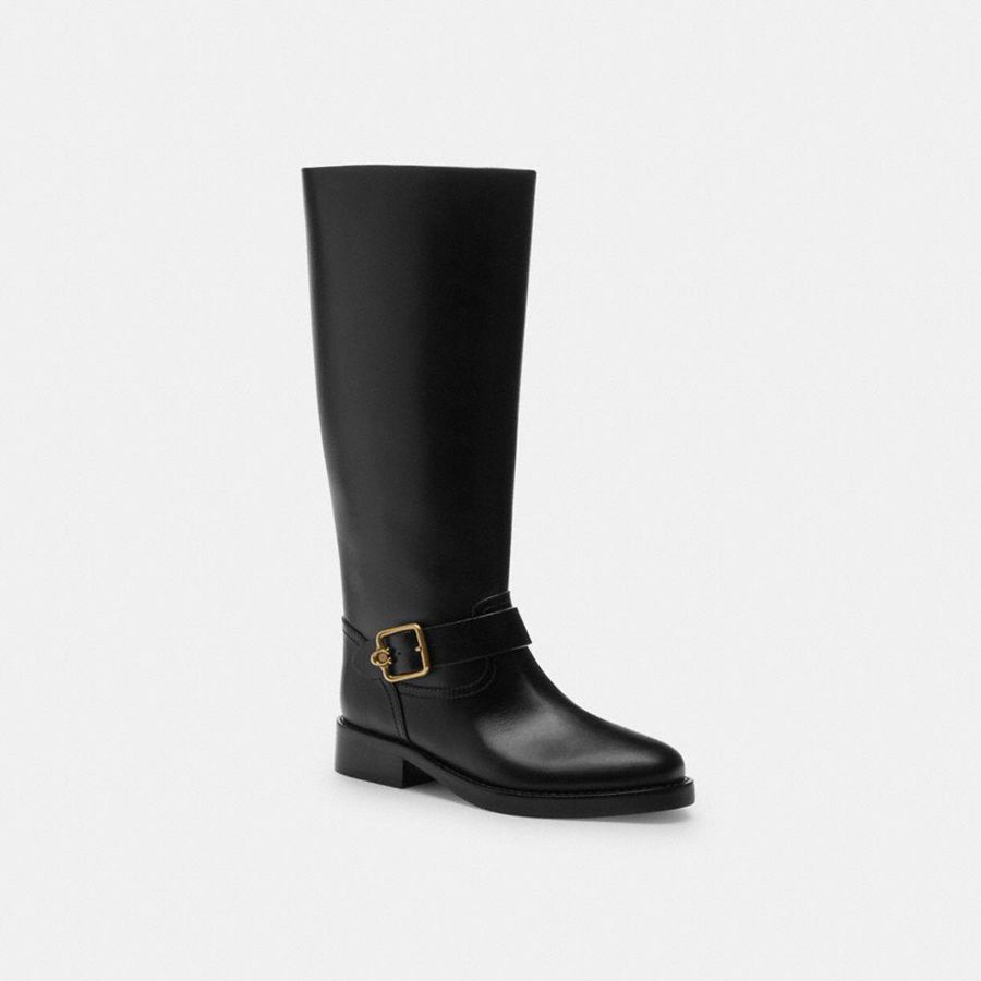 Black Women COACH® Madeline Extended Calf Boots | 29863MHZC