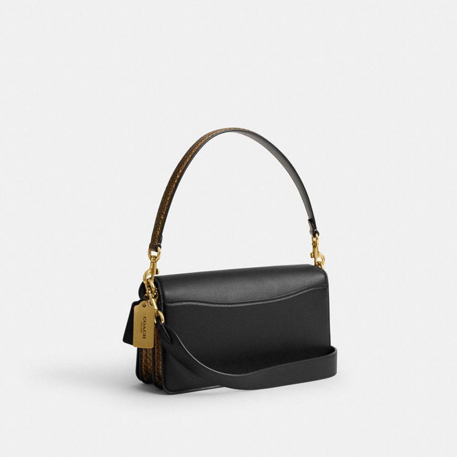 Black Women COACH® New Year Tabby 26 With Snakeskin Detail Shoulder Bag | 29140OIVM
