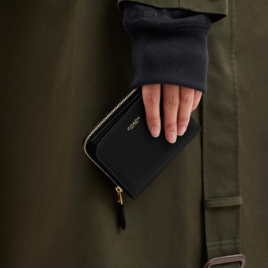 Black Women COACH® New York Billfold Wallet | 32587ZAXU