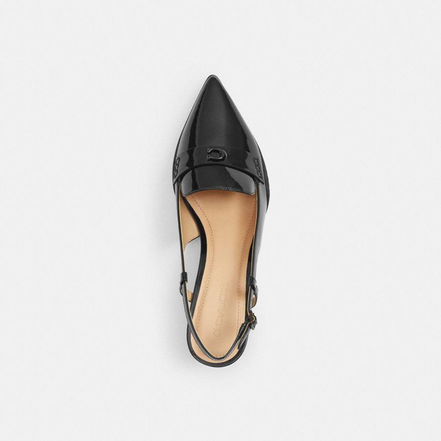 Black Women COACH® Nikola Hybrid Slingback Pumps | 42715AOCH