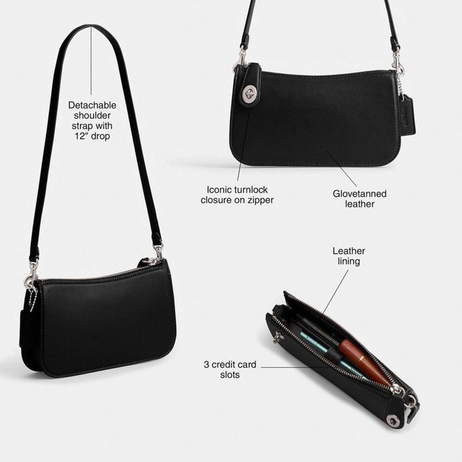 Black Women COACH® Penn Shoulder Bag | 57298JWOM