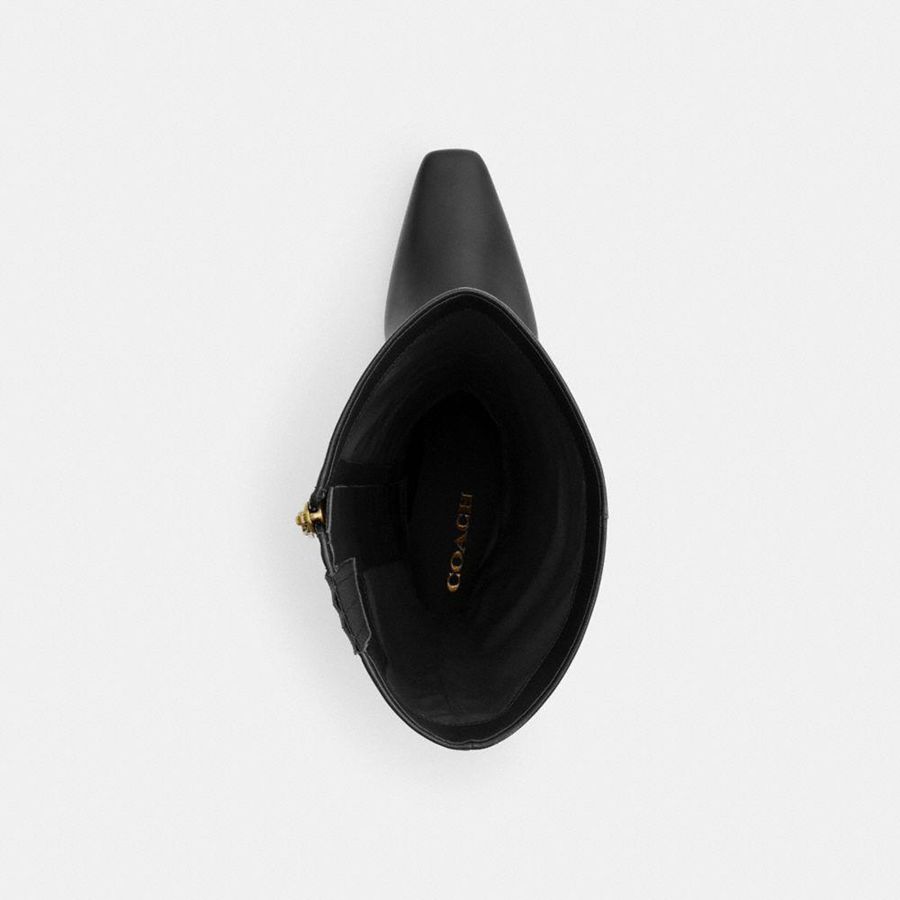 Black Women COACH® Raquel Extended Calf Boots | 49350BCGJ