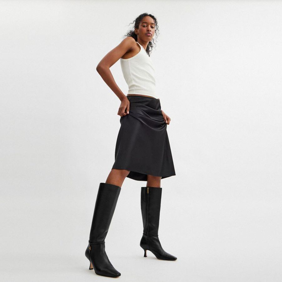 Black Women COACH® Raquel Extended Calf Boots | 49350BCGJ