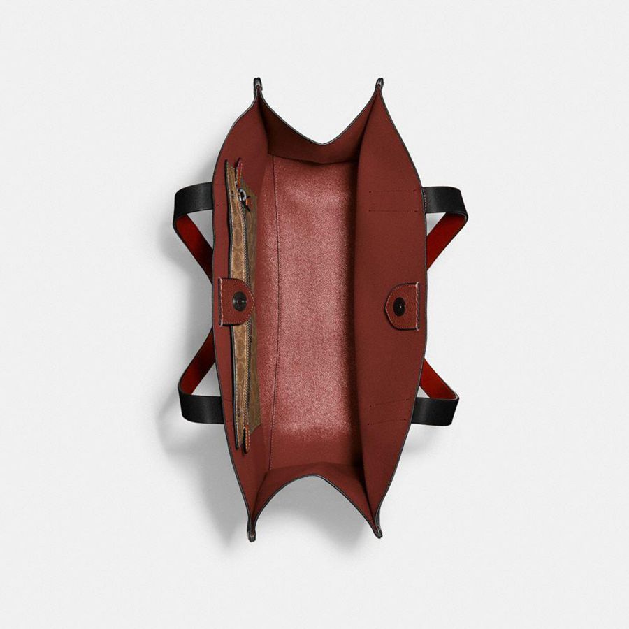 Black Women COACH® Relay Tote Bags | 76432ORES