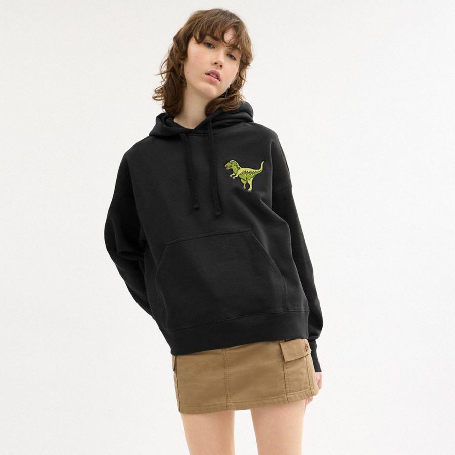 Black Women COACH® Rexy Hoodie | 26908JLSQ