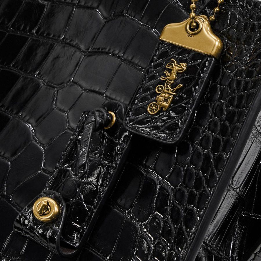 Black Women COACH® Rogue 25 In Alligator Tote Bags | 95702YFQM