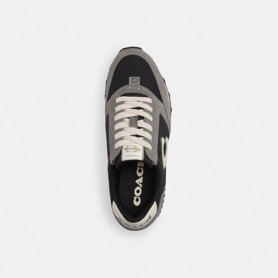 Black Women COACH® Runner Sneakers | 69258LGBP