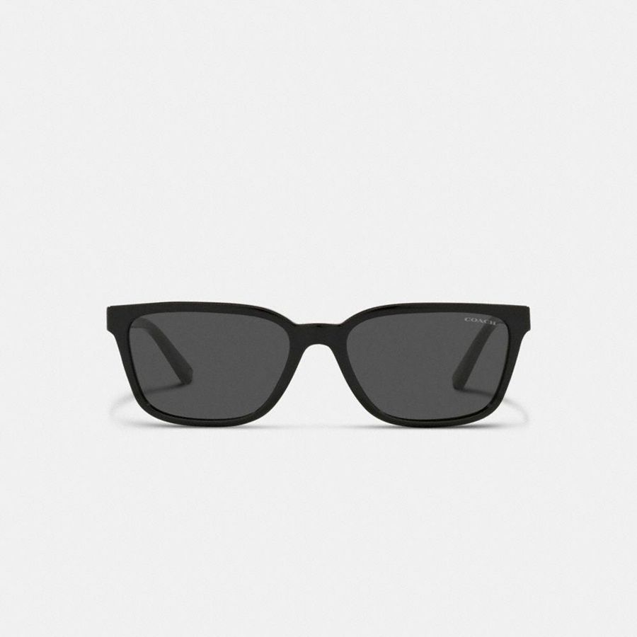 Black Women COACH® Signature Workmark Square Sunglasses | 36501MQLG