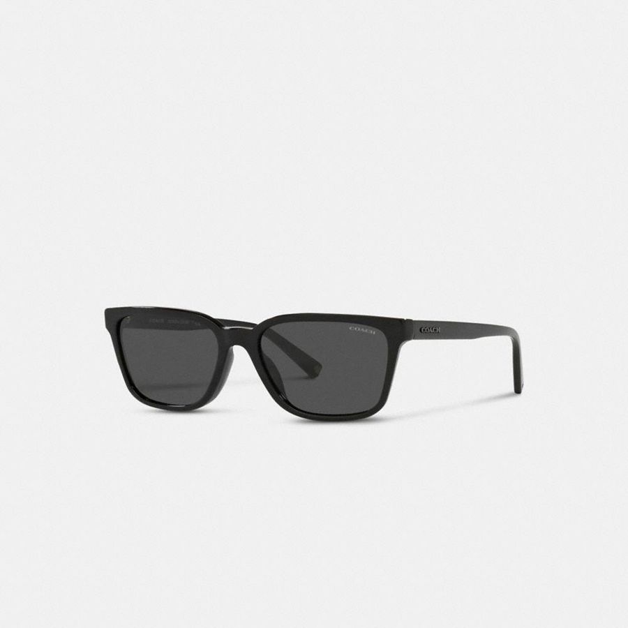 Black Women COACH® Signature Workmark Square Sunglasses | 36501MQLG