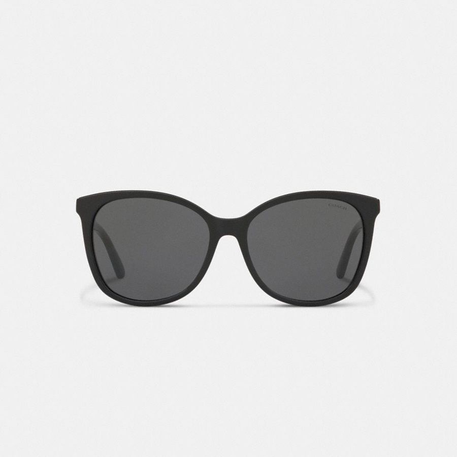 Black Women COACH® Signature Workmark Square Sunglasses | 64128DYHL