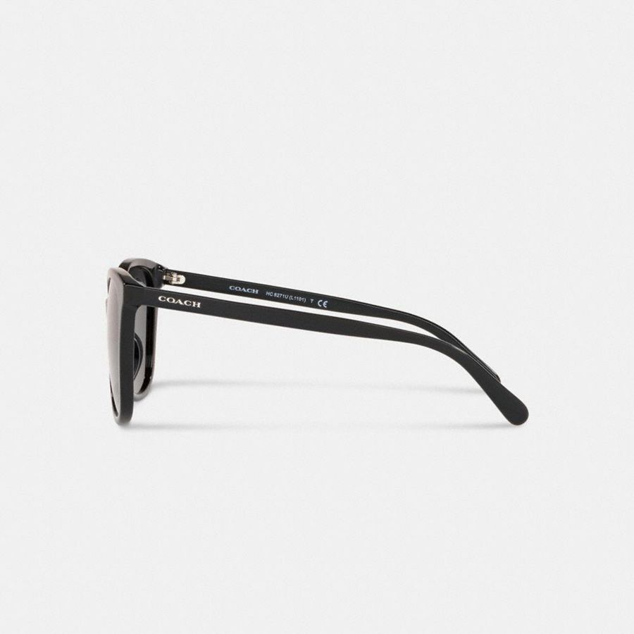 Black Women COACH® Signature Workmark Square Sunglasses | 64128DYHL