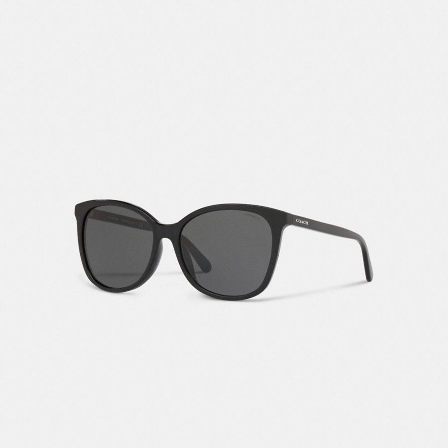 Black Women COACH® Signature Workmark Square Sunglasses | 64128DYHL