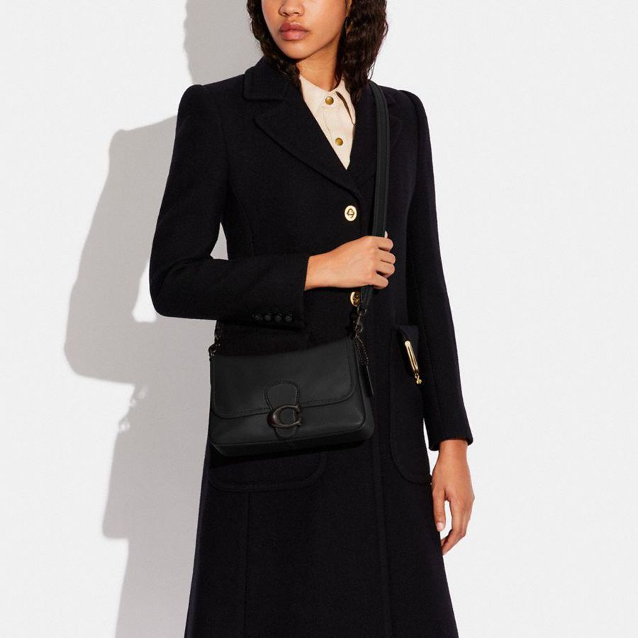 Black Women COACH® Soft Tabby Shoulder Bag | 32450EBKH