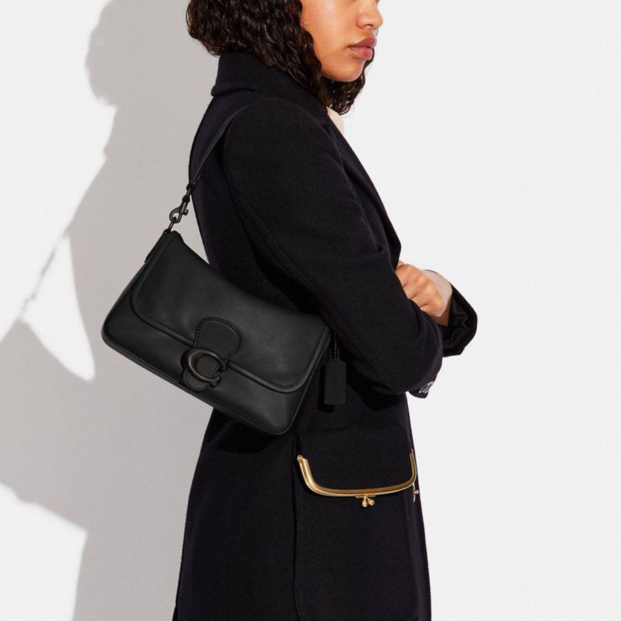 Black Women COACH® Soft Tabby Shoulder Bag | 32450EBKH