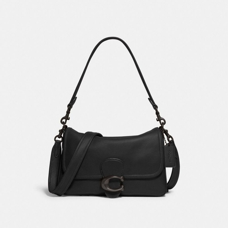 Black Women COACH® Soft Tabby Shoulder Bag | 32450EBKH