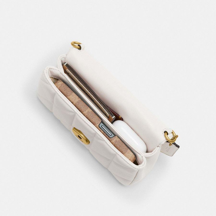 Black Women COACH® Tabby Crossbody Wristlet With Pillow Quilting Clutch Bags | 47093VSBM