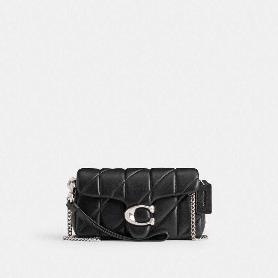 Black Women COACH® Tabby Crossbody Wristlet With Pillow Quilting Clutch Bags | 47093VSBM