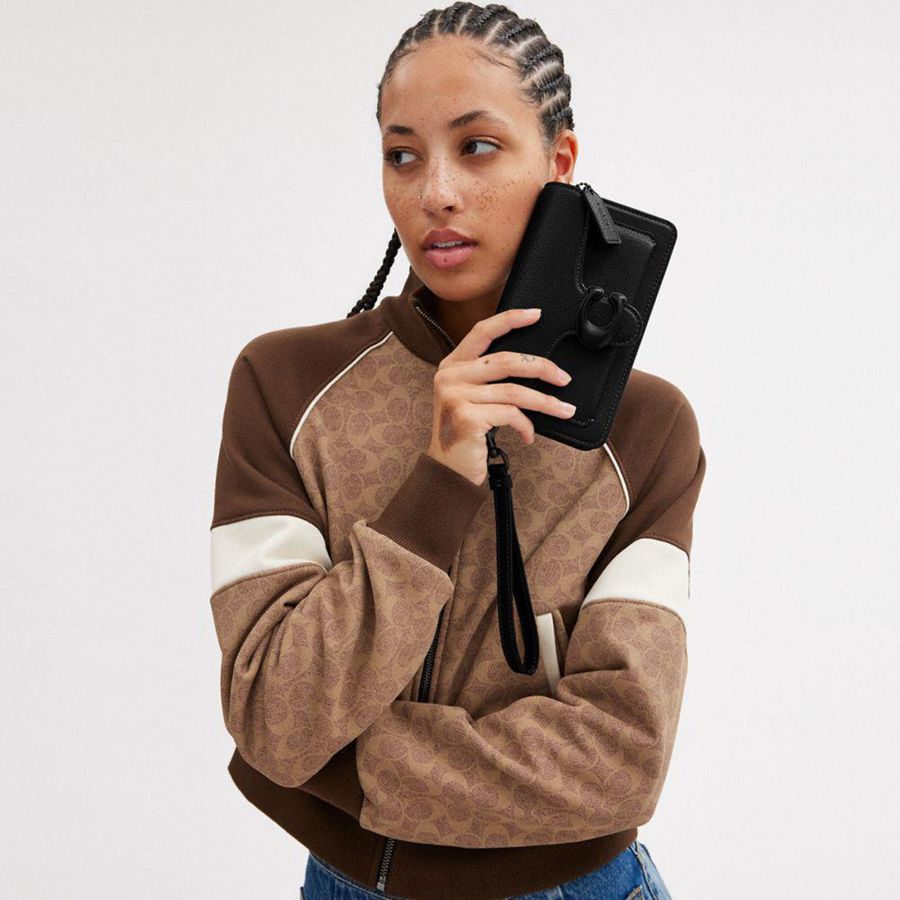 Black Women COACH® Tabby Crossbody Wristlet Clutch Bags | 60342MDBG