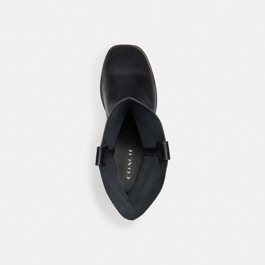 Black Women COACH® Tara Biker Boots | 79683URJG