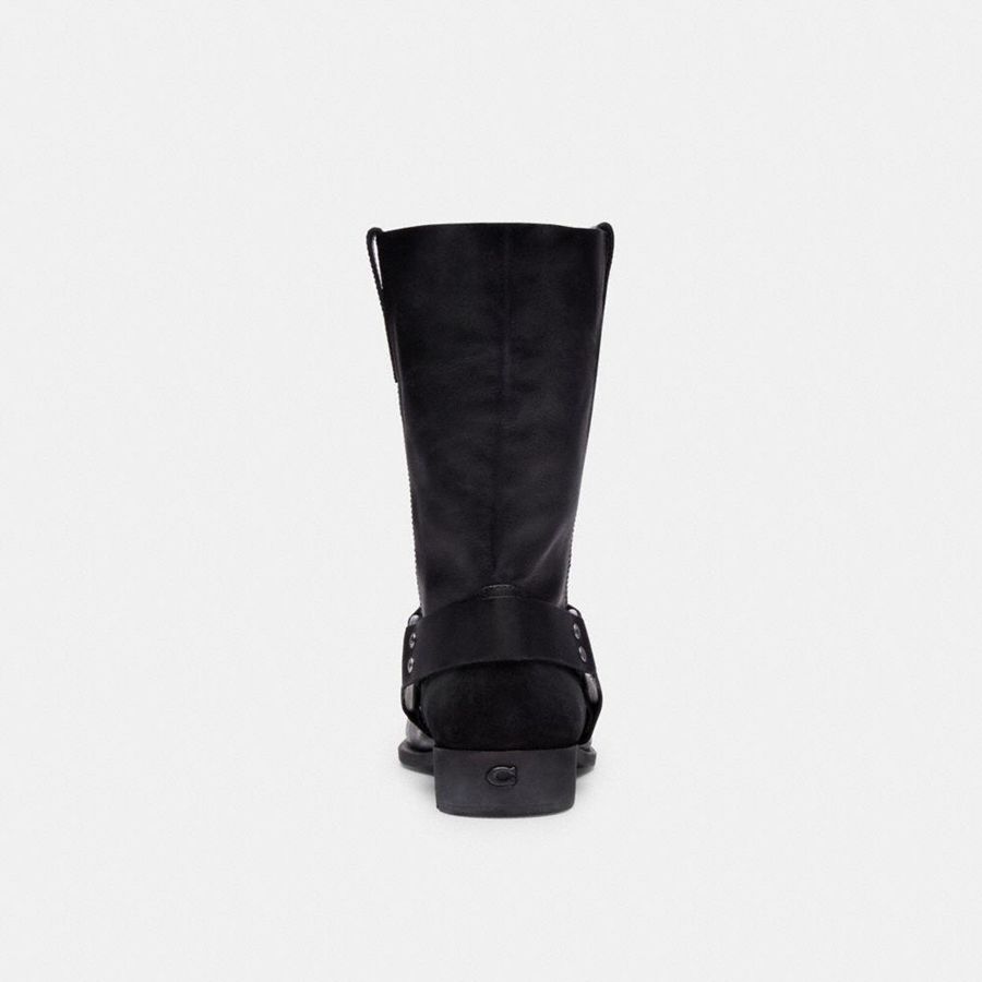 Black Women COACH® Tara Biker Boots | 79683URJG