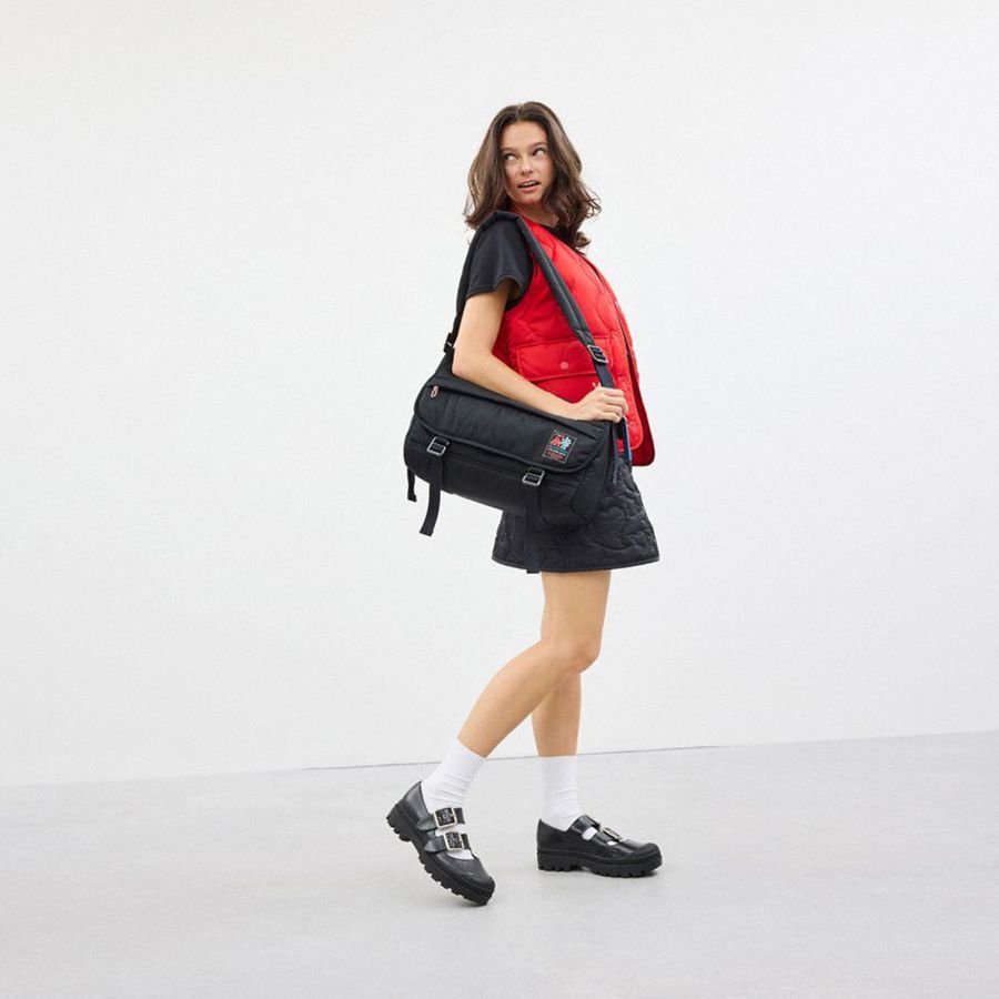 Black Women COACH® Topia Loop Messenger Crossbody Bag | 04679NFGV