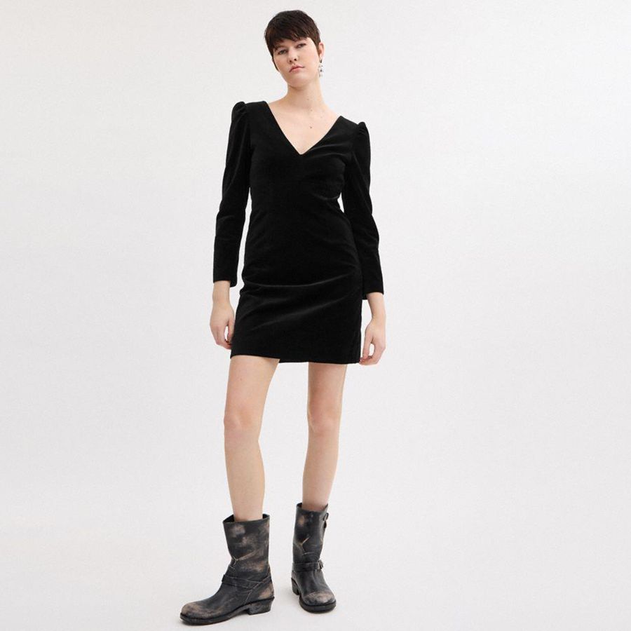 Black Women COACH® Velvet Dress | 03541GYDM