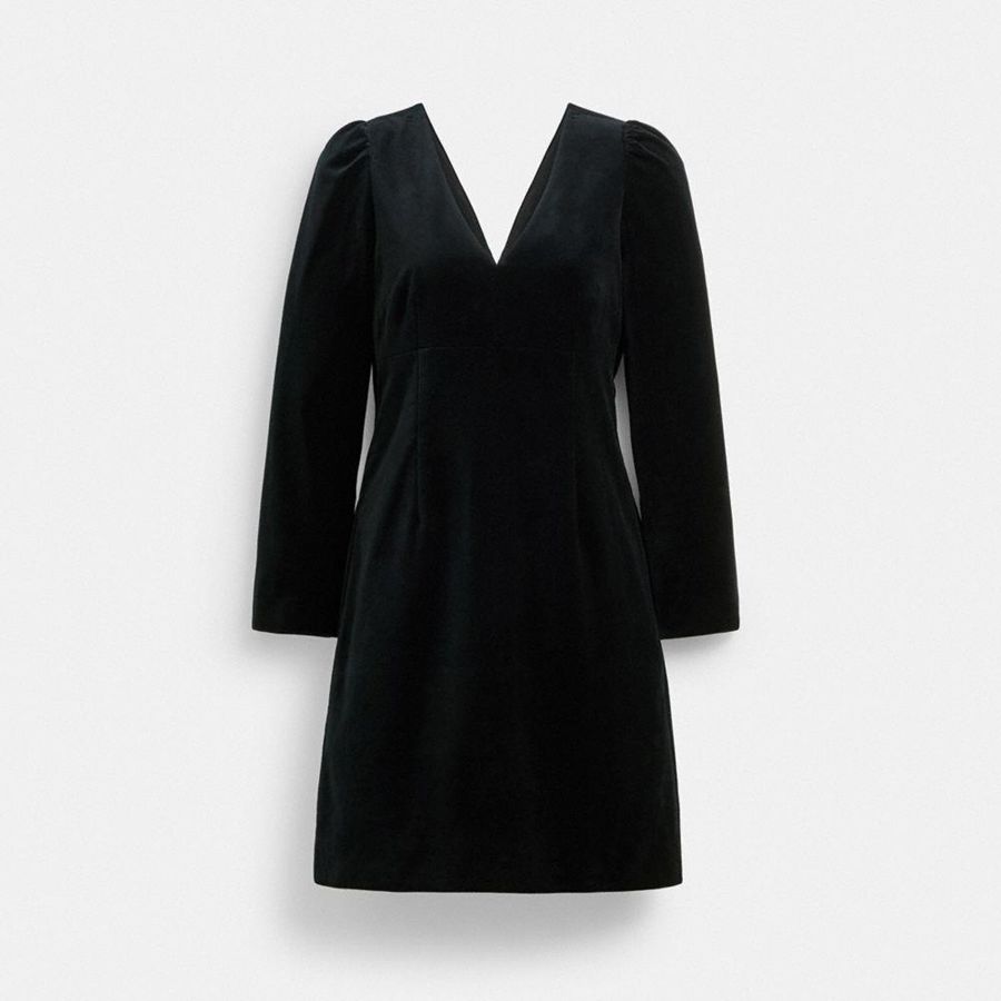 Black Women COACH® Velvet Dress | 03541GYDM