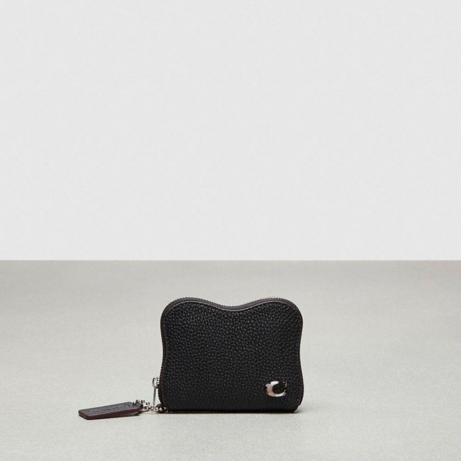 Black Women COACH® Zip Around In Coachtopia Leather Wallet | 08912VJNG