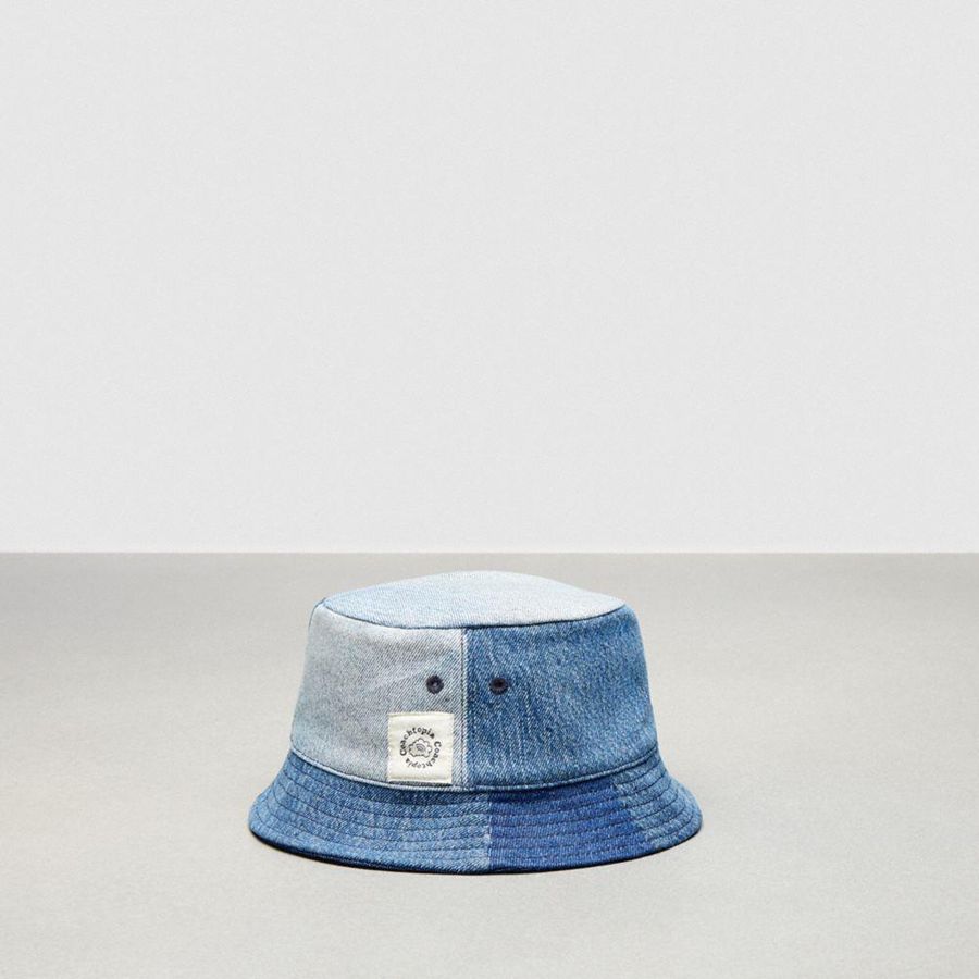 Blue Men COACH® Bucket Hat | 72536EMXR