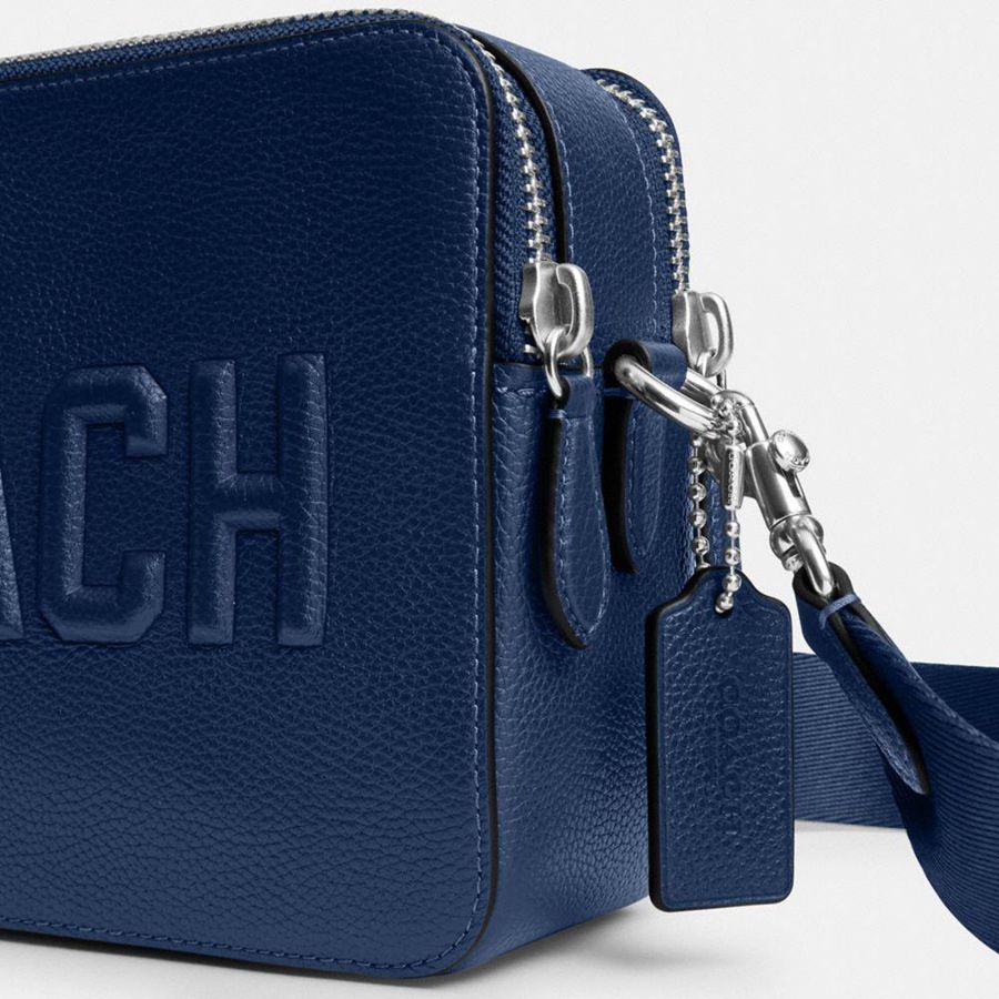 Blue Men COACH® Charter 24 With Coach Graphic Crossbody Bag | 34175WDOC