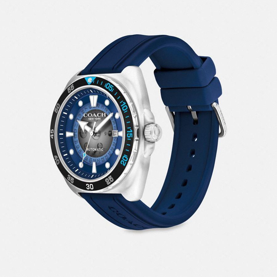 Blue Men COACH® Charter Automatic, 44 Mm Watches | 93402NXAB