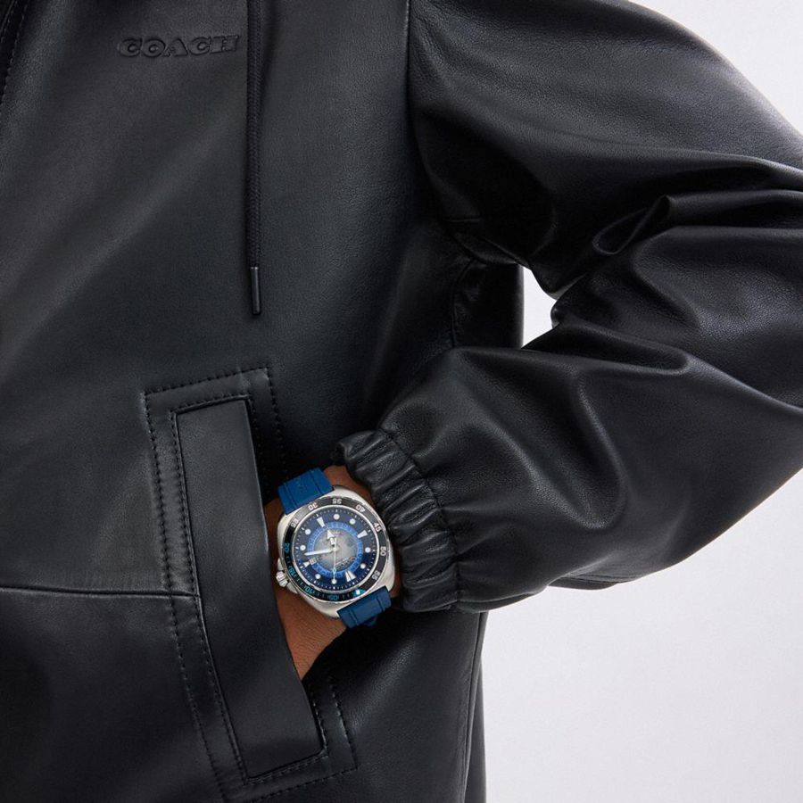 Blue Men COACH® Charter Automatic, 44 Mm Watches | 93402NXAB