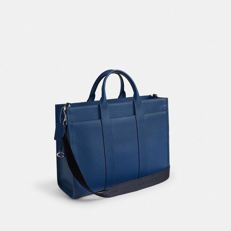 Blue Men COACH® Wesley Tote Bags | 46310NJAX