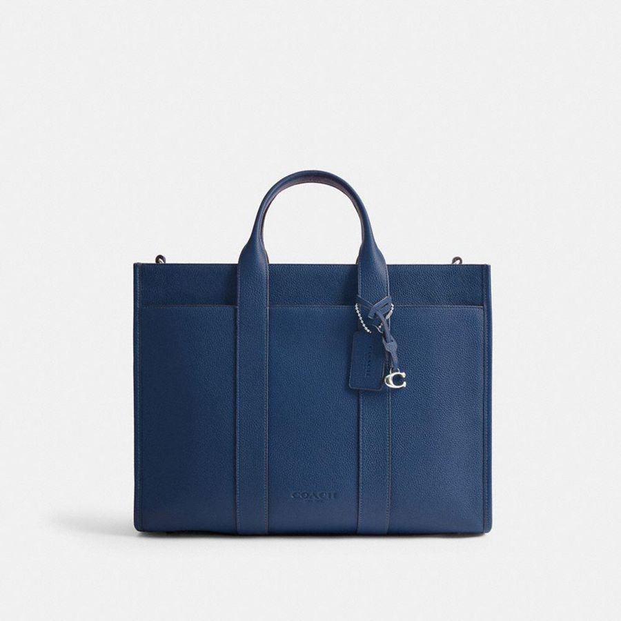 Blue Men COACH® Wesley Tote Bags | 46310NJAX