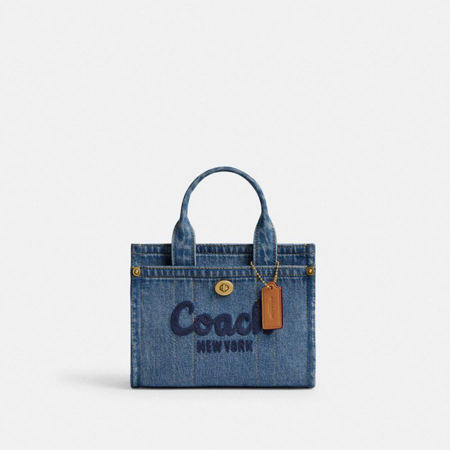 Blue Women COACH® Cargo 20 Tote Bags | 71209AMVS
