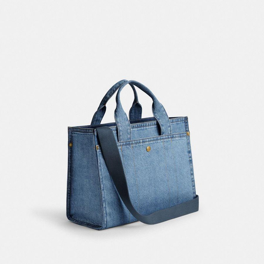 Blue Women COACH® Cargo Tote Bags | 80519GNSA