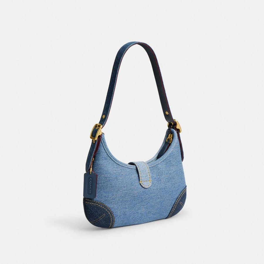 Blue Women COACH® Hamptons Hobo Bag | 04216VSIJ