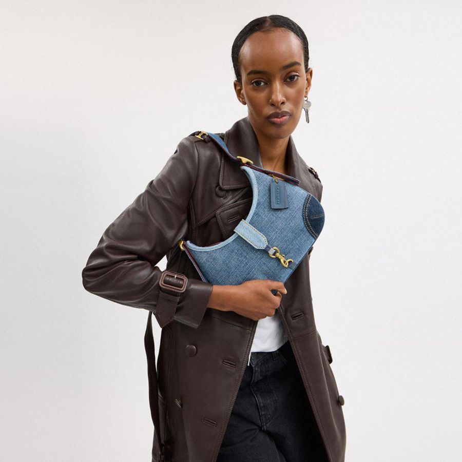 Blue Women COACH® Hamptons Hobo Bag | 04216VSIJ