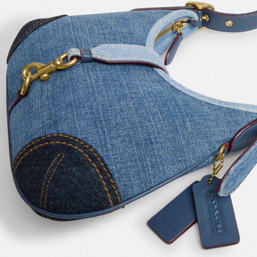 Blue Women COACH® Hamptons Hobo Bag | 04216VSIJ