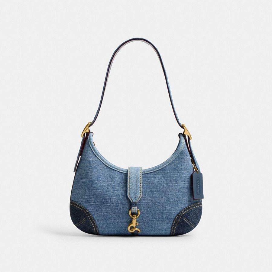 Blue Women COACH® Hamptons Hobo Bag | 04216VSIJ
