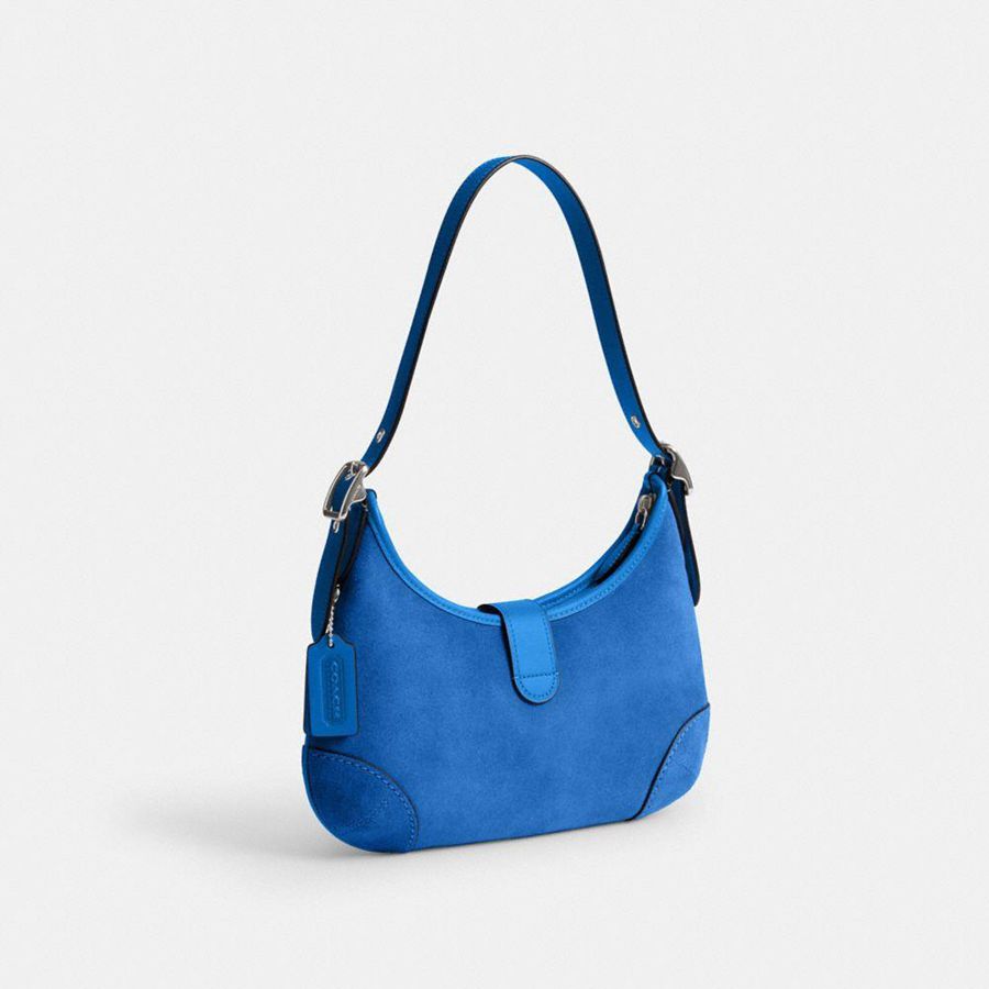 Blue Women COACH® Hamptons Hobo Bag | 72159UDPV