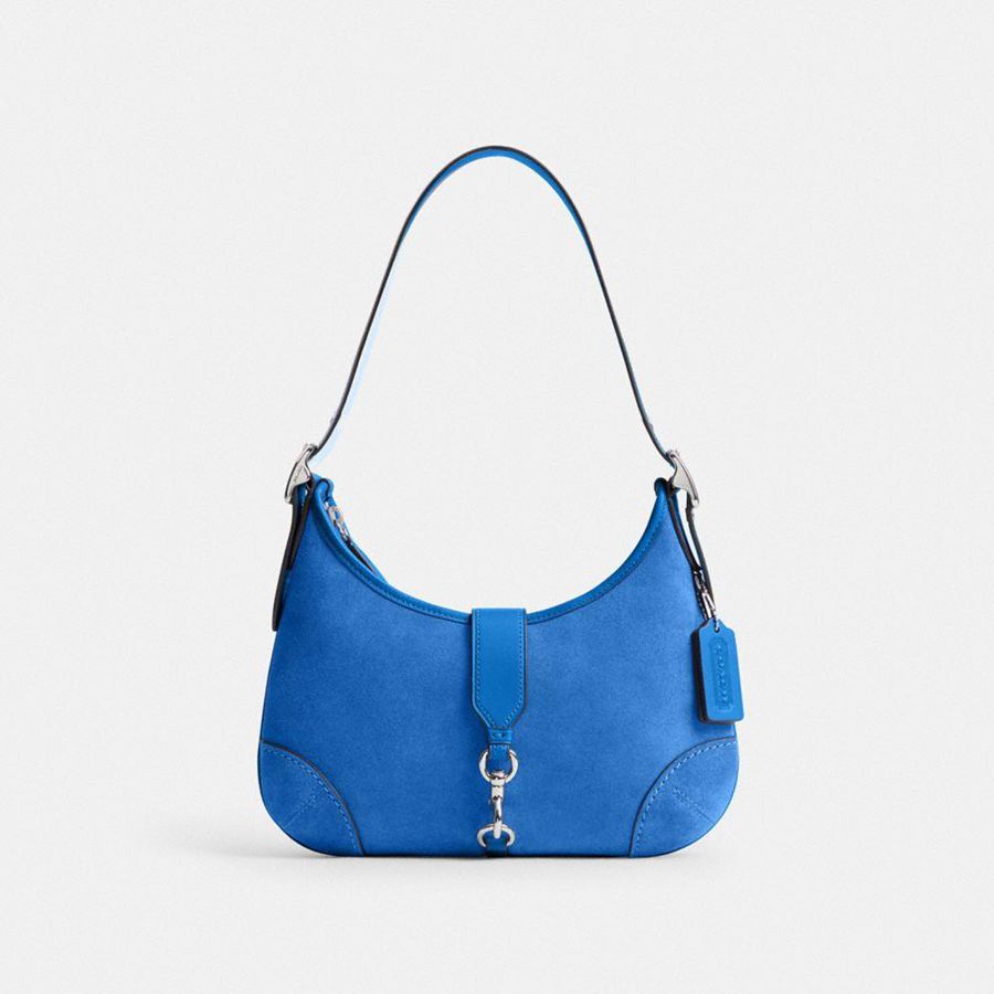 Blue Women COACH® Hamptons Hobo Bag | 72159UDPV
