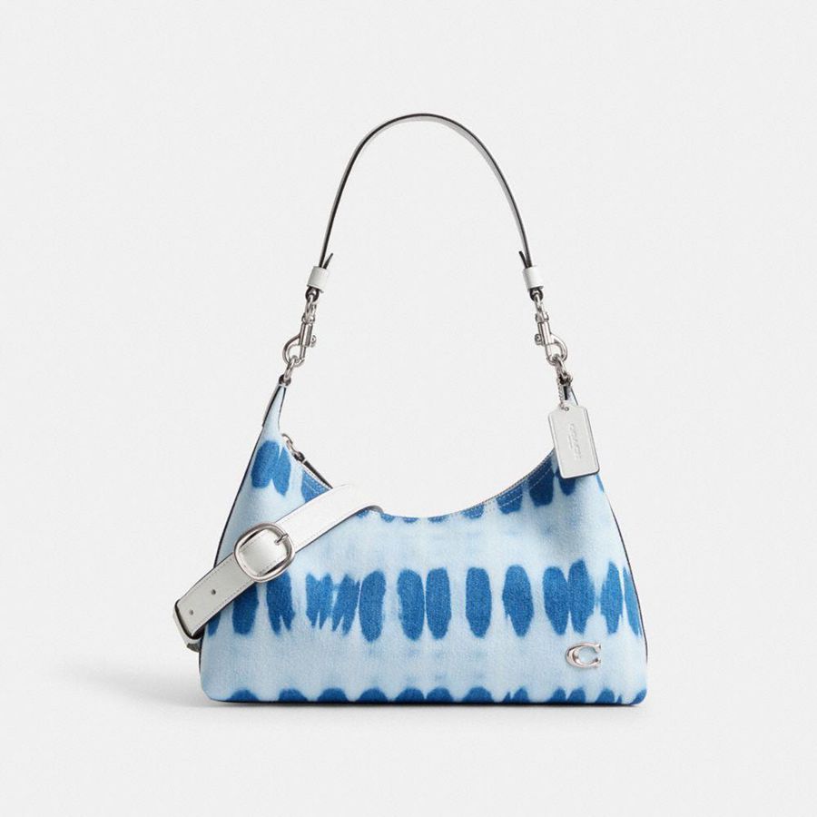 Blue Women COACH® Juliet With Tie Dye Shoulder Bag | 12905DLKC