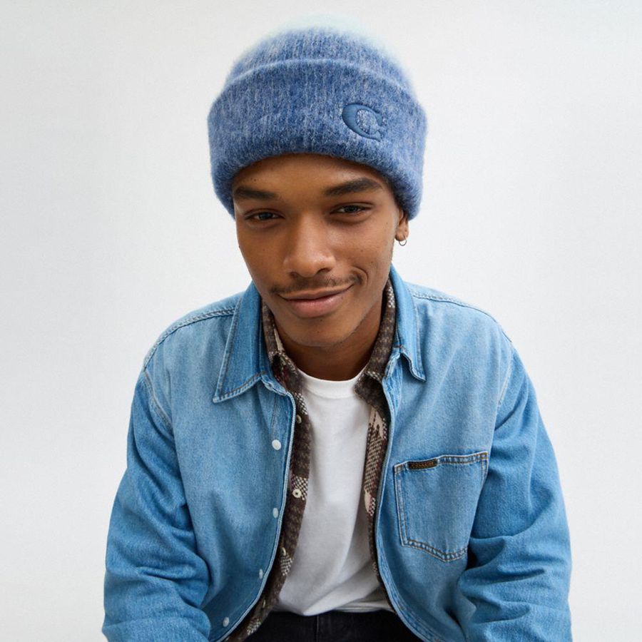 Blue Women COACH® Ombre Beanie | 80549TDVW