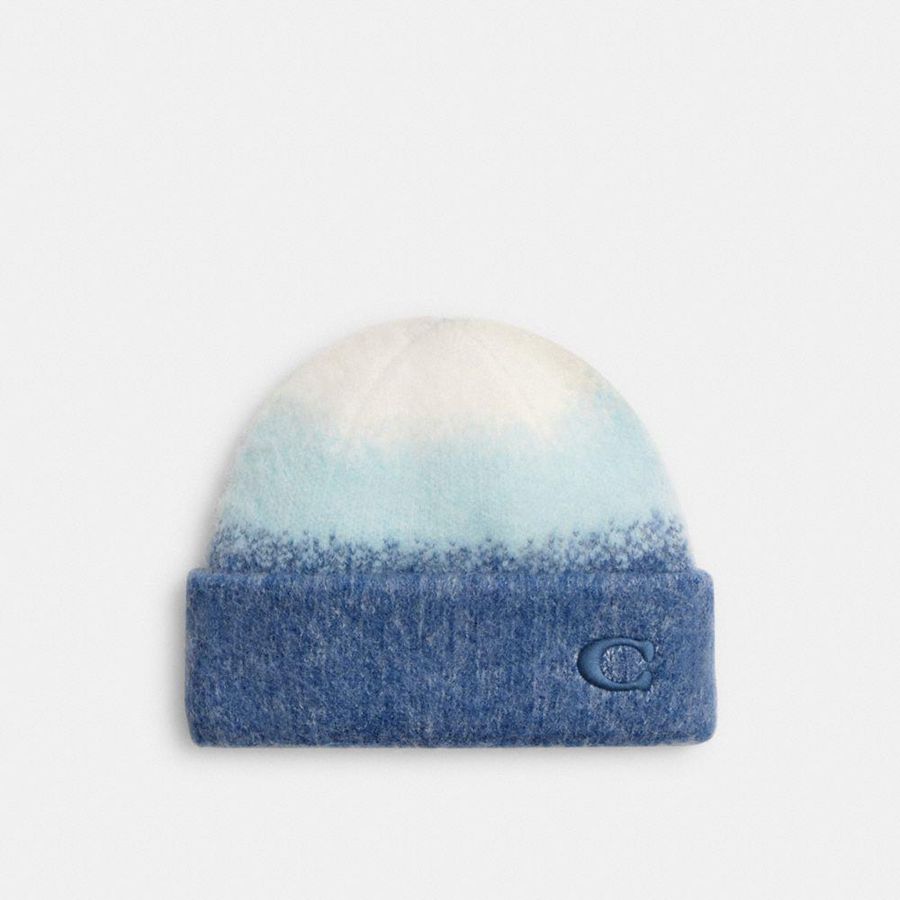 Blue Women COACH® Ombre Beanie | 80549TDVW