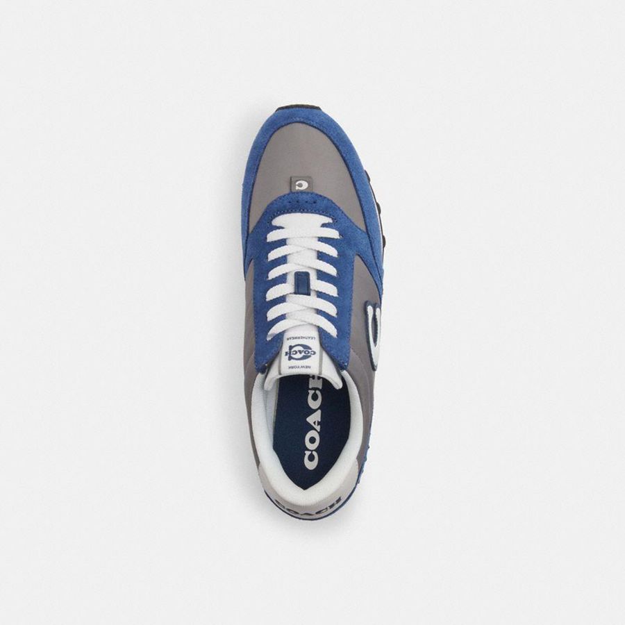 Blue Women COACH® Runner Sneakers | 06947SMDR