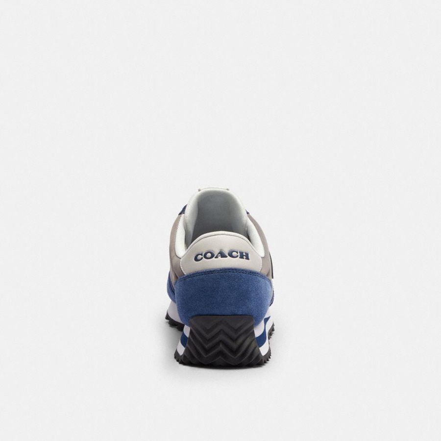 Blue Women COACH® Runner Sneakers | 06947SMDR