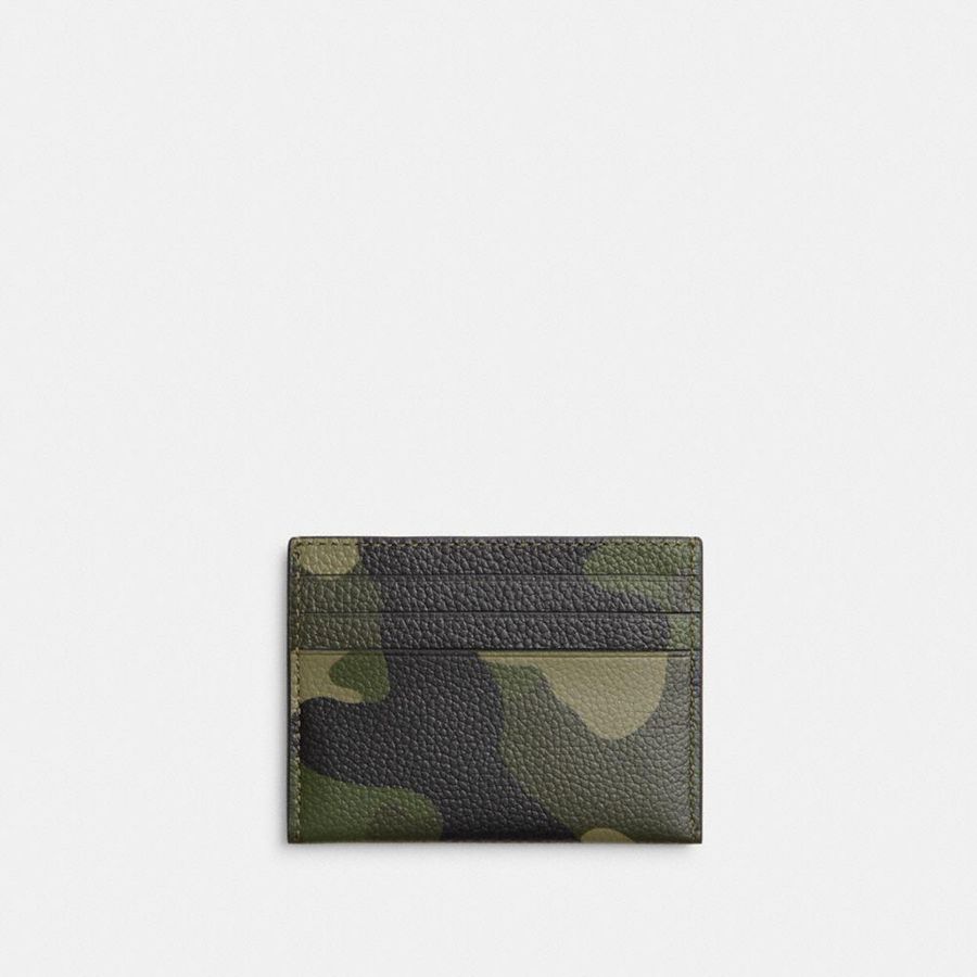 Brown Men COACH® Card Case Wallet | 24698CKQG